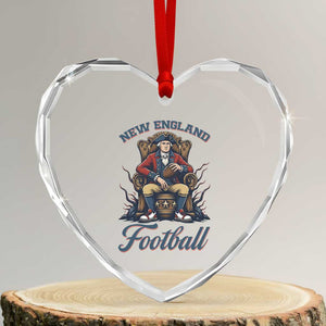Funny George Washington NE Football Lover Gift Heart Crystal Glass Ornament TS12 Transparent Glass 3'' Heart Print Your Wear