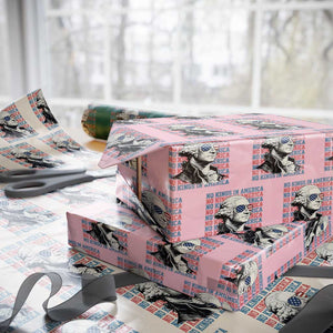 Funny George Washington Protest Wrapping Paper Roll No Kings In America TS12 Light Pink Print Your Wear