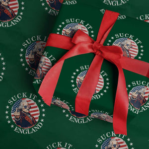 Funny George Washington Revolutionary War Wrapping Paper Roll Suck It England