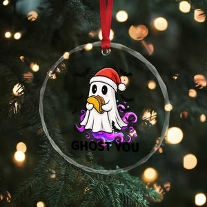 Funny Ghost Halloween Christmas Crystal Glass Ornament Ghost You TS14 Print Your Wear
