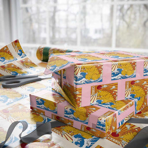 Funny Giant Cat Monster Japanese Anime Kawaii Wrapping Paper Roll Retro Vintage Japan Inspo Graphic TS02 Light Pink Print Your Wear
