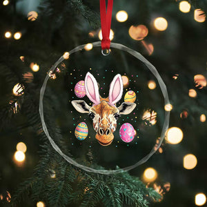 Funny Giraffe Bunny Crystal Glass Ornament Happy Easter Day Sunday TS02 Print Your Wear