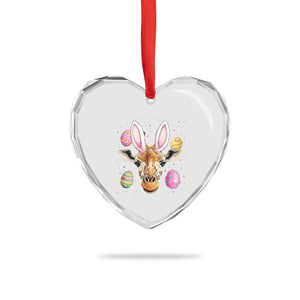 Funny Giraffe Bunny Heart Crystal Glass Ornament Happy Easter Day Sunday TS02 Print Your Wear