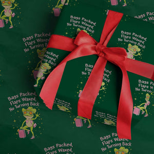Funny Girls Trip Frog Wrapping Paper Roll Bags Packed Flaps Waxed TS12 Green Print Your Wear
