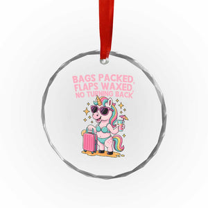 Funny Girls Trip Unicorn Crystal Glass Ornament Bags Packed Flaps Waxed No Turning Back Bikini Vacation Bachelorette TS02 Print Your Wear