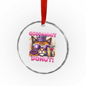 Funny Goddammit Cat Princess Meme Crystal Glass Ornament Cartoon Style TS11 Print Your Wear