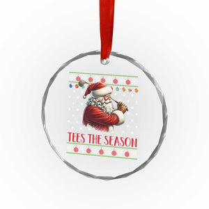 Funny Golf Holiday Gift Crystal Glass Ornament Tees The Season Ugly Sweater TS12 Print Your Wear