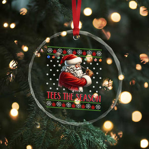 Funny Golf Holiday Gift Crystal Glass Ornament Tees The Season Ugly Sweater TS12 Print Your Wear