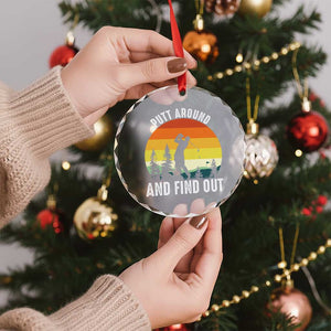 Funny Golf Quote Crystal Glass Ornament Putt Around And Find Out TS12 Print Your Wear
