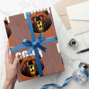 Funny Good Better Best Wrapping Paper Roll BR Eating Cheese CFB Football Fans TS11 Mocha Print Your Wear