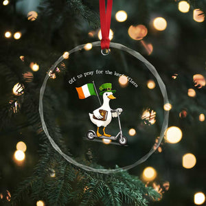 Funny Goose Christian St Patrick's Day Crystal Glass Ornament Off To Pray For The Kerfufflers TS14 Print Your Wear