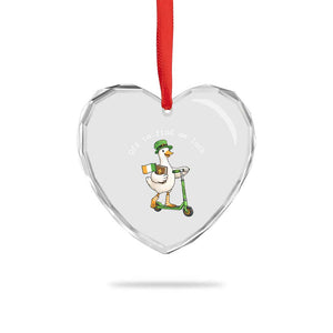 Funny Goose Christian St Patricks Day Heart Crystal Glass Ornament Off To Find Me Lucky TS14 Print Your Wear