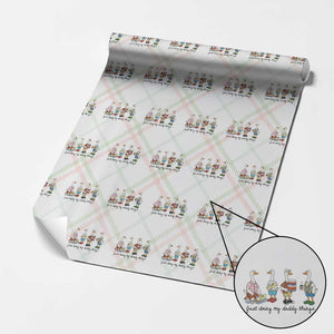 Funny Goose Just Doing My Daddy Things Wrapping Paper Roll Fathers Day Gift TS12 Christmas Plaid Print Your Wear