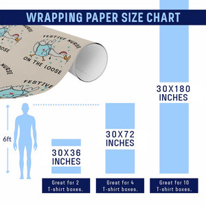 Funny Goose Nurse Christmas Wrapping Paper Roll Festive Nurses On The Loose TS14 Print Your Wear