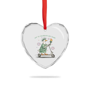 Funny Goose Statue Of Liberty Heart Crystal Glass Ornament Off To Celebrate 250 Year TS12 Print Your Wear