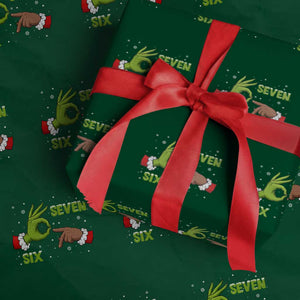 Funny Green And Bigfoot Six Seven Meme Wrapping Paper Roll Christmas Trend Gift TS12 Green Print Your Wear