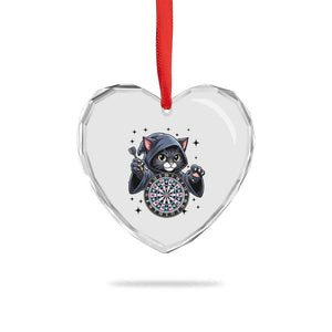 Funny Grim Reaper Cat Dart Player Heart Crystal Glass Ornament Gothic Dartist Gift TS12 Print Your Wear