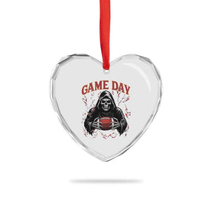 Funny Grim Reaper Dark Football Heart Crystal Glass Ornament Game Day Fan Lifestyle TS12 Print Your Wear