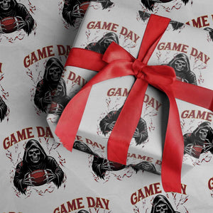 Funny Grim Reaper Dark Football Wrapping Paper Roll Game Day Fan Lifestyle TS12 White Print Your Wear