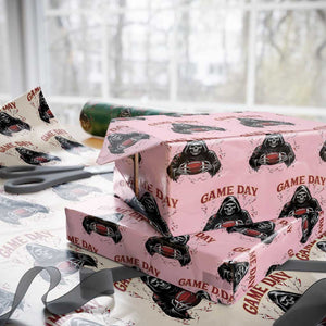 Funny Grim Reaper Dark Football Wrapping Paper Roll Game Day Fan Lifestyle TS12 Light Pink Print Your Wear