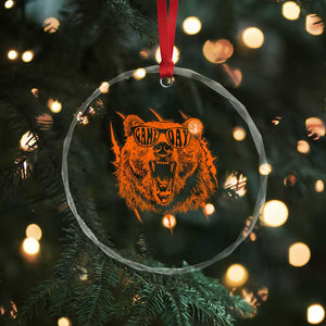 Funny Grizzly Bear Sport Fan Game Day Crystal Glass Ornament TS11 Print Your Wear