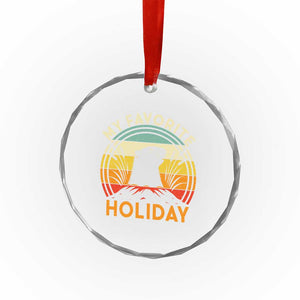 Funny Groundhog Day Crystal Glass Ornament My Favorite Holiday Retro Vintage Woodchuck TS11 Print Your Wear