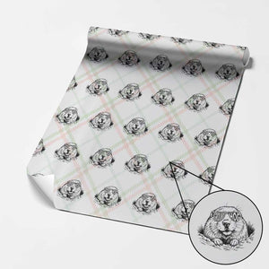 Funny Groundhog Face Woodchuck Sunglassess Wrapping Paper Roll TS11 Christmas Plaid Print Your Wear