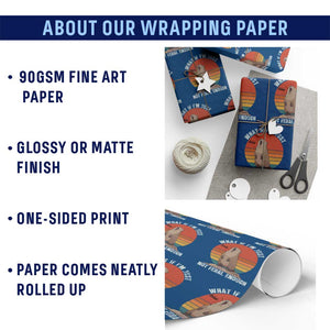 Funny Groundhog Meme Wrapping Paper Roll What If I Am Just Not Feral Enough TS14 Print Your Wear