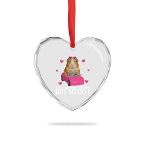 Funny Guinea Pig Lover Gift Heart Crystal Glass Ornament The Horrors Persist But So Do I TS12 Print Your Wear