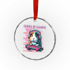 Funny Guinea Pig Video Game Player Gift Crystal Glass Ornament Guinea Be Gaming TS12 Print Your Wear