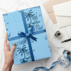 Funny Gulf Of Mexico Social Club Stay Salty Always And Forever Wrapping Paper Roll Coconut Tree Cocktail - Print Your Wear