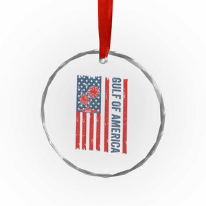 Funny Gulf Of US America Est 2025 Crystal Glass Ornament USA American Flag TS02 Print Your Wear