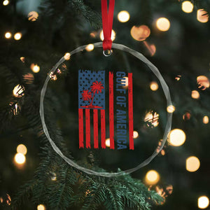 Funny Gulf Of US America Est 2025 Crystal Glass Ornament USA American Flag TS02 Print Your Wear
