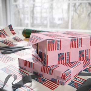 Funny Gulf Of US America Est 2025 Wrapping Paper Roll USA American Flag TS02 Light Pink Print Your Wear