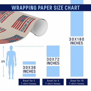 Funny Gulf Of US America Est 2025 Wrapping Paper Roll USA American Flag TS02 Print Your Wear