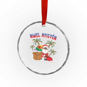 Funny Haitian Xmas Crystal Glass Ornament Nwel Ayisen Creole Santa Palm Tree TS09 Print Your Wear