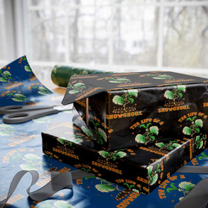 Funny Halloween Costume Showgirl Wrapping Paper Roll The Life of A Showghoul Slay Skeleton Girl TS10 Black Print Your Wear