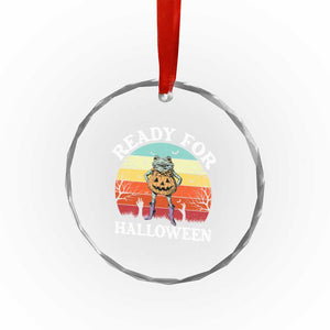 Funny Halloween Frog Crystal Glass Ornament Retro Spooky Season Funny Frogs Costume TS10 Print Your Wear