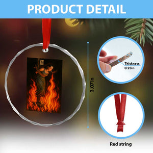 Funny Halloween Witch Crystal Glass Ornament Witch Lighting Cigarette With Flames Occult Unholy TS10 Print Your Wear