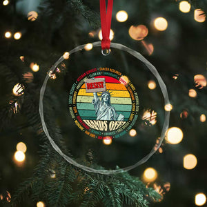 Funny Hands Off Crystal Glass Ornament Resist Vintage Statue Of Liberty - Print Your Wear