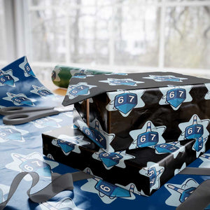 Funny Hanukkah 67 Wrapping Paper Roll Six Seven Meme Dreidel Star Of David TS11 Black Print Your Wear