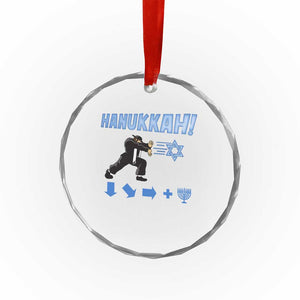 Funny Hanukkah Arcade Game Crystal Glass Ornament Jewish Fighter Menorah Star Of David TS11 Print Your Wear