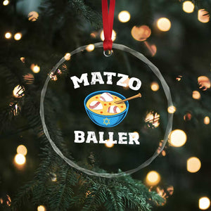 Funny Hanukkah Baseball Crystal Glass Ornament Matzo Baller Matzah Ball Jewish Chanukah Sports Lover TS11 Print Your Wear