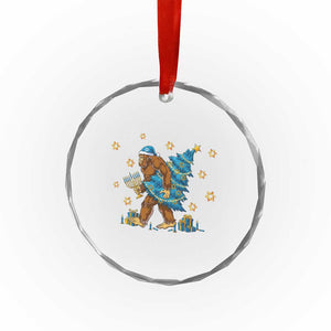 Funny Hanukkah Bigfoot Lover Jewish Holiday Gift Crystal Glass Ornament TS12 Print Your Wear