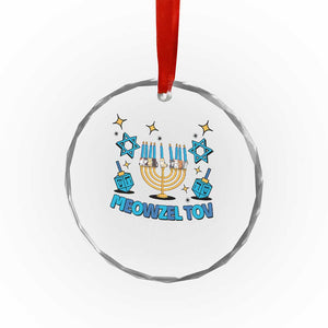 Funny Hanukkah Cat Crystal Glass Ornament Meowzel Tov Jewish Chanukkah TS09 Print Your Wear