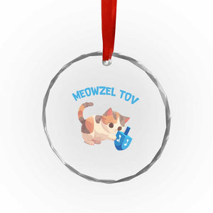 Funny Hanukkah Cats Crystal Glass Ornament Meowzel Tov Dreidels Chanukah Jewish Festival TS11 Print Your Wear