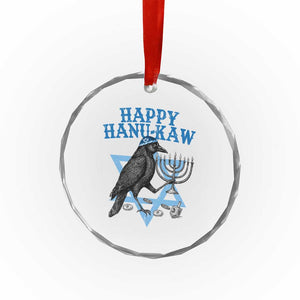 Funny Hanukkah Crow Crystal Glass Ornament Happy Hanukaw Jewish Holiday Chanukah Menorah TS11 Print Your Wear