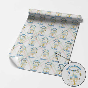Funny Hanukkah Gift Wrapping Paper Roll Tis The Season To Remind Everyone Im Jewish TS12 Christmas Plaid Print Your Wear
