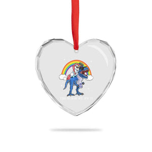 Funny Hanukkah Heart Crystal Glass Ornament Jewnicorn This Is How We Jew It TS10 Print Your Wear
