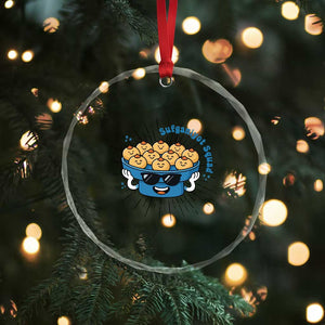 Funny Hanukkah Sufganiyah Jelly Donut Squad Gift Crystal Glass Ornament TS12 Print Your Wear